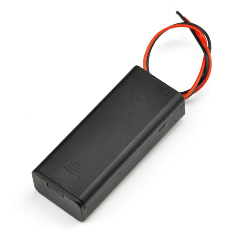 Battery Holder 2xAAA with Cover and Switch